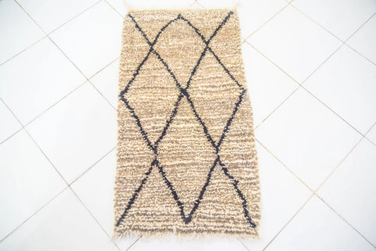 Beige Moroccan Berber Rug