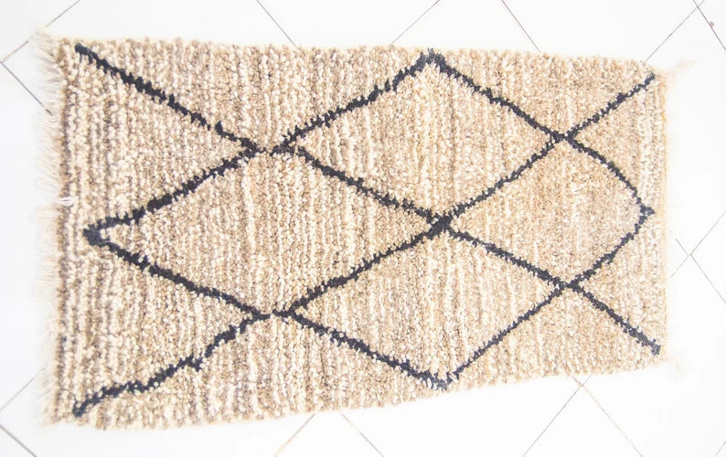 Beige Moroccan Berber Rug