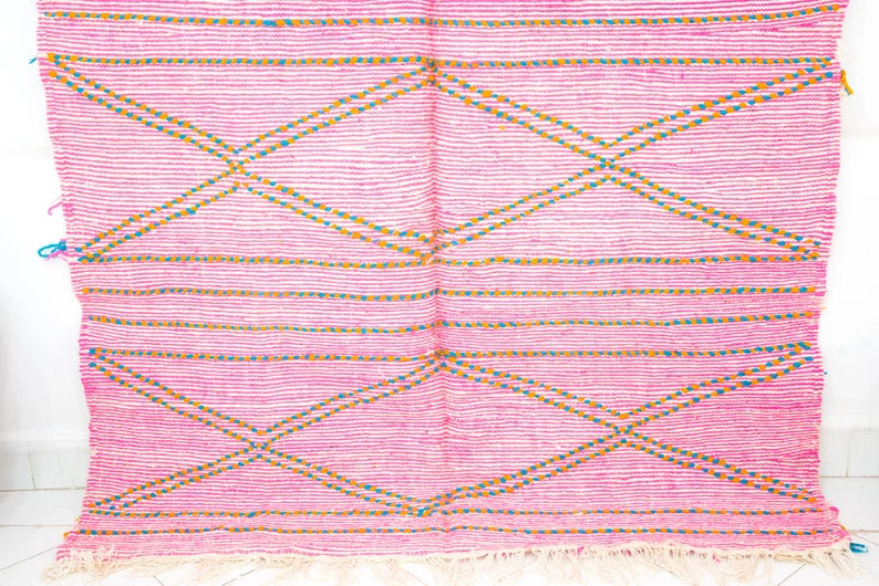 Pink Moroccan handmade vintage Berber Rug